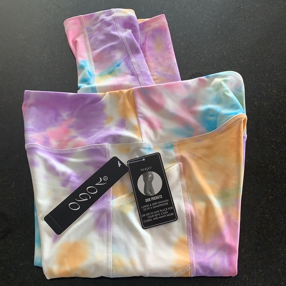 Vogo pastel capri sport leggings with side pockets - Picture 7 of 10